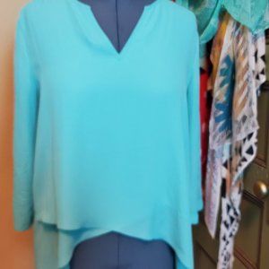 Cute High Low Teal Top
